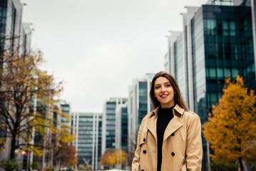 Fototapeta premium Portrait of young and confident businesswoman