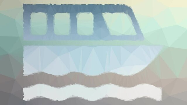 ferry boat tour appearing strange tessellated looping animated triangles