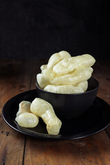 Rambak or Krecek or Jangek, traditional cracker from Indonesia made from cattle skin