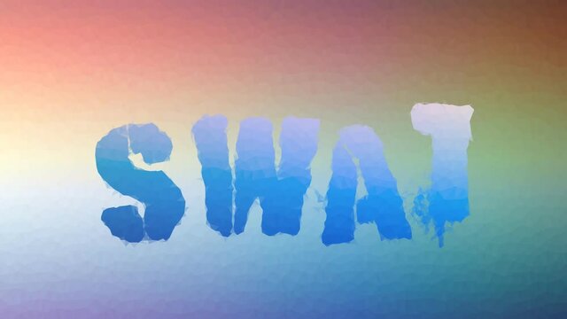 Swat dissolving techno tessellated looping animated polygons