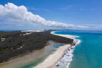 Fototapeta na wymiar Aerial view of Mirapool and beach