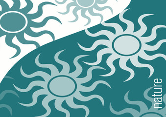 abstract blue sun background for decoration