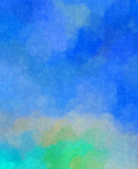 Watercolor painted background. Abstract Illustration wallpaper. Brush stroked painting. 2D Illustration.