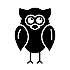 owl animal bird silhouette style icon