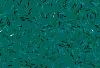 Dark blue, green vector pattern with narrow lines.