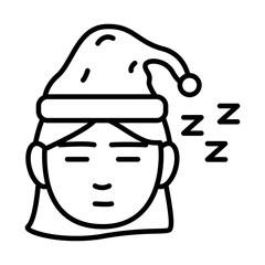head woman with Insomnia z letters line style icon