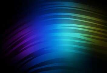 Fototapeta premium Dark Multicolor vector background with bent lines.