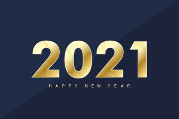 2021 Happy New Year. Merry Christmas and Happy New Year 2021 greeting card. Celebrate party template for 2021. Vector illustration.