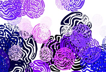 Fototapeta premium Light Purple vector pattern with random forms.