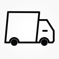 Truck Delivery icon. Editable line vector. Lorry sign simple element. Single pictogram.