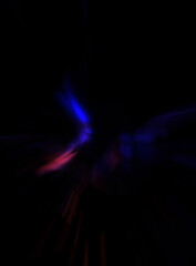 Fototapeta na wymiar Light particle trails. Light explosion star with glowing particles and lines. Beautiful moving abstract rays background.