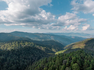 Incredible natural panoramic view of the Sierra Norte of Oaxaca 