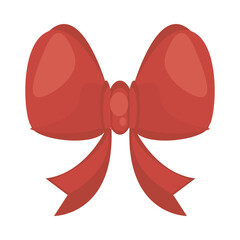 happy merry christmas red bow ribbon icon