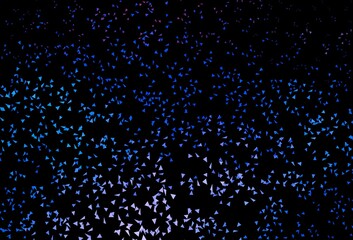 Dark Pink, Blue vector pattern with polygonal style.