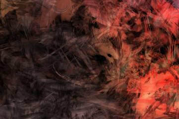 Modern art. Brushed Painted Abstract Background. Brush stroked painting. Strokes of paint. 2D Illustration.´