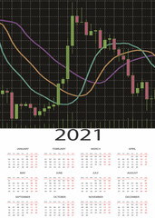 Japanese candlestick chart calendar 2021