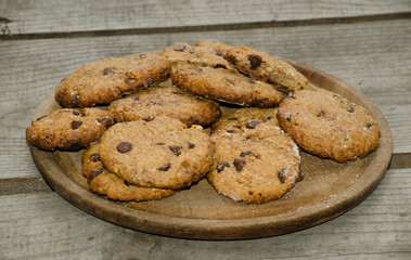 natural oatmeal and flax cookies, baked and homemade