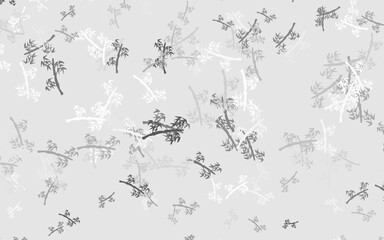Light Gray vector doodle backdrop with branches.