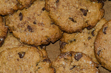 natural oatmeal and flax cookies, baked and homemade