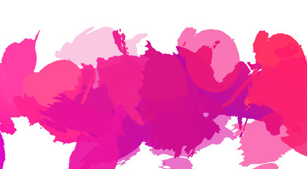 Painted artistic creation. Brushed vibrant wallpaper. Unique and creative illustration. Abstract background of colorful brush strokes.