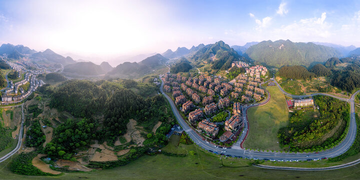 Chongqing black valley scenic area aerial