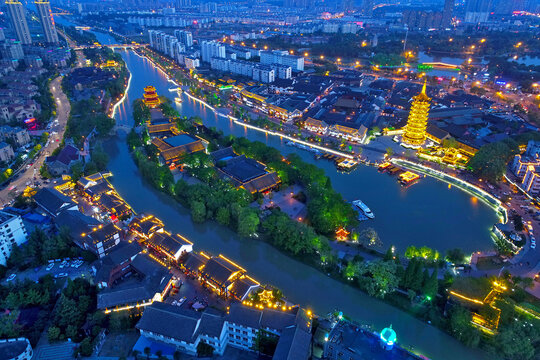 China's current situation of jiangsu province qingjiang pu scenery