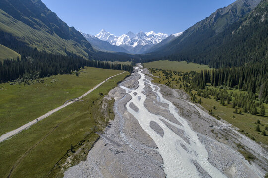China summer tower scenic spot in xinjiang