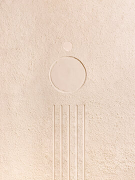 Fototapeta Geometric shapes on pressed powder