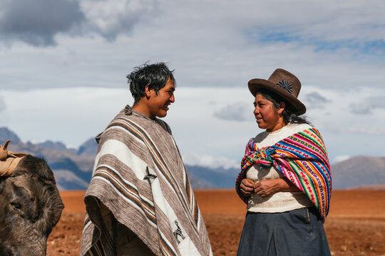 Indigenous couple farming