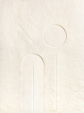 Drawn shapes on powder