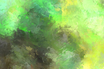 Abstract background of colorful brush strokes. Brushed vibrant wallpaper. Painted artistic creation. Unique and creative illustration.