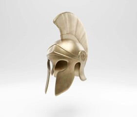 3d rendering ancient greek military warrior helmet