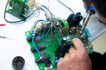 Repair and soldering of microchip