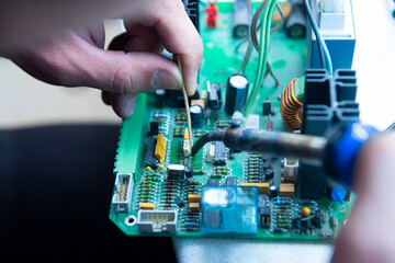 Repair and soldering of microchip