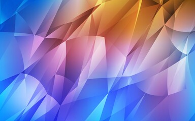 Light Blue, Yellow vector shining triangular backdrop. Modern abstract illustration with triangles. Template for cell phone's backgrounds.