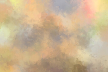 Abstract background of colorful brush strokes. Brushed vibrant wallpaper. Painted artistic creation. Unique and creative illustration.