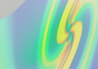 Light Green vector pattern with curved circles.