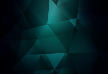 Dark Green vector polygonal pattern.