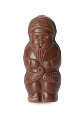 Fototapeta na wymiar Sweet chocolate Santa Claus candy isolated on white