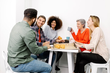 Portrait Of Successful Team Having Fun At Work