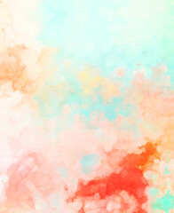 Watercolor painted background. Abstract Illustration wallpaper. Brush stroked painting. 2D Illustration.