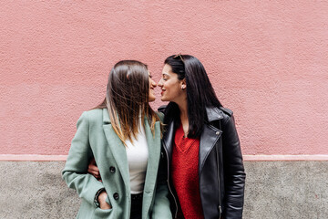 Lesbian couple in the intimate moment