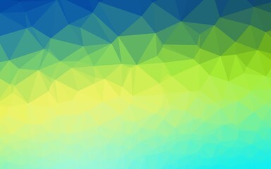Light Blue, Yellow vector abstract mosaic backdrop.