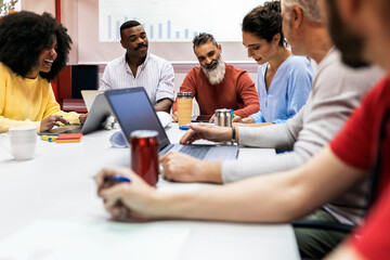 Business group at a workshop in the office