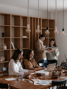 Team of women working in the office