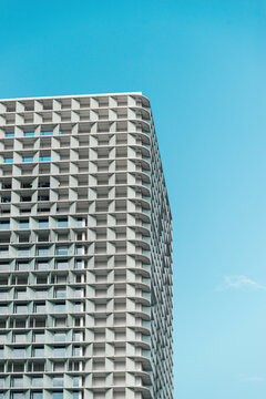 Abstraction photo of the geometry shape of the part of building in Japan