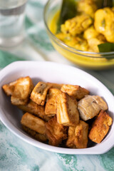 Healthy and delicious Indonesian fried tofu as side dishes