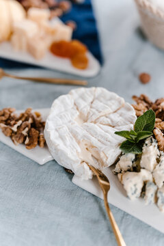 Set of healthy snack on table with napkins