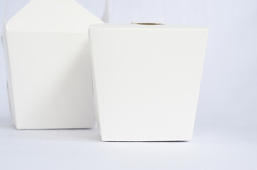 food paper pail on white background 