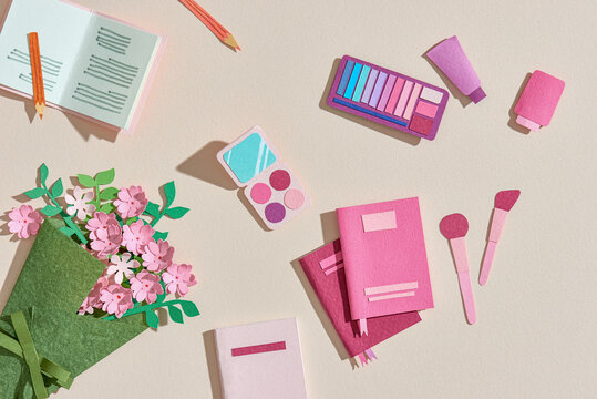 Fashion and beauty blogger workspace